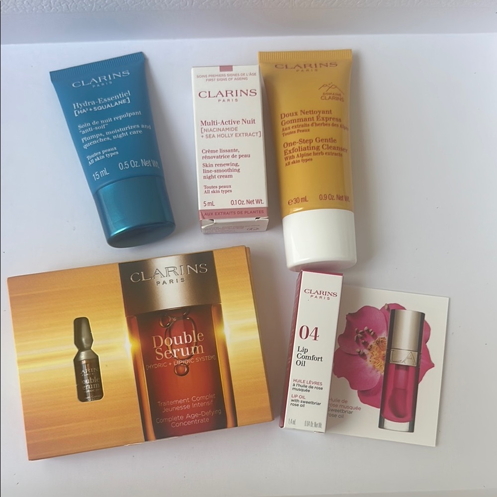 Clarins Lip Oil & Face Products Bundle